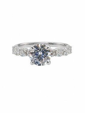 ✨1.64 TCW Moissanite Engagement Ring | 925 Sterling Silver | 1 Carat Center | 6
